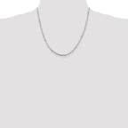 Beveled Oval Cable Chain Necklace in Sterling Silver, 3.25mm