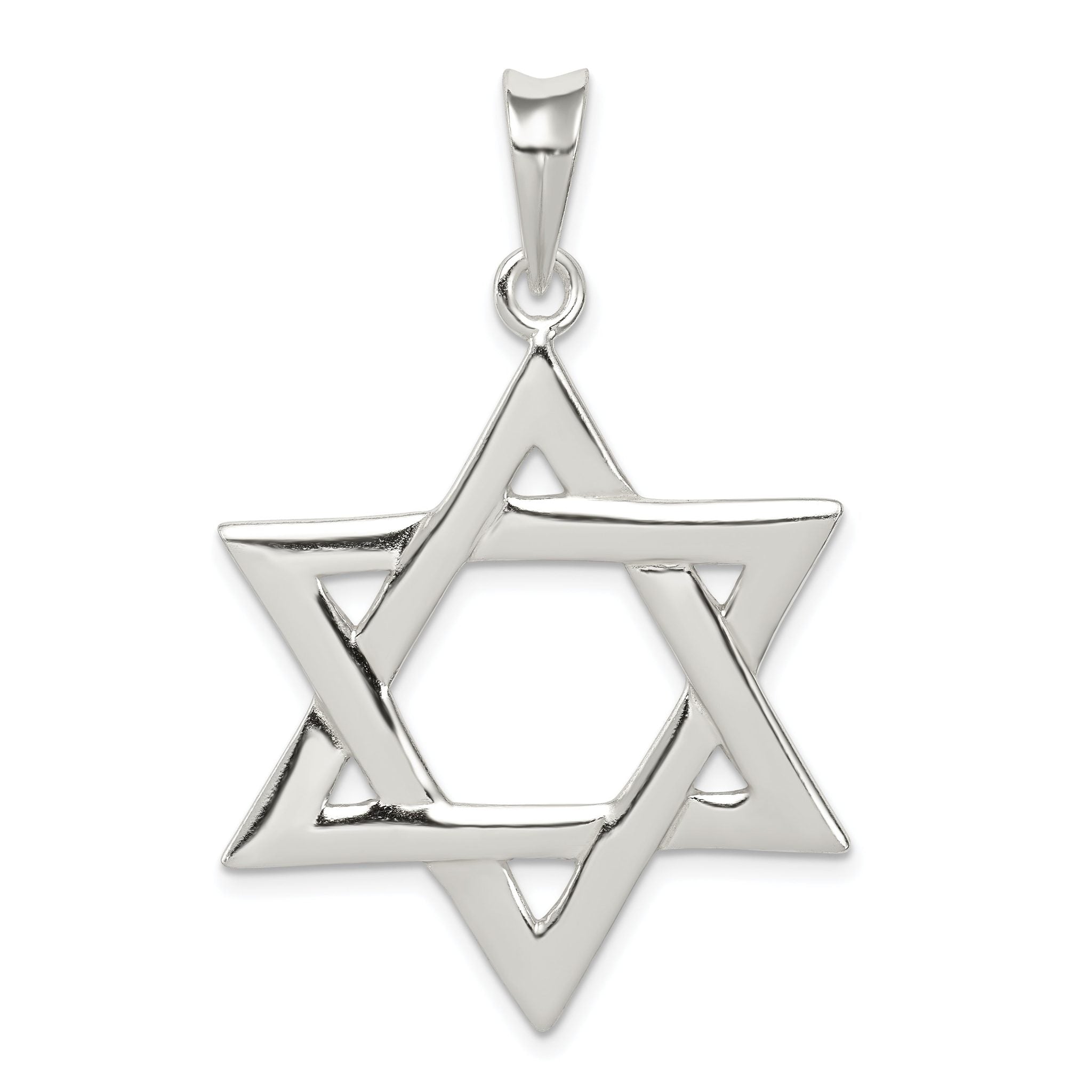 Sophia Jewelers 925 Sterling Silver Star of David Polished Pendant Main image