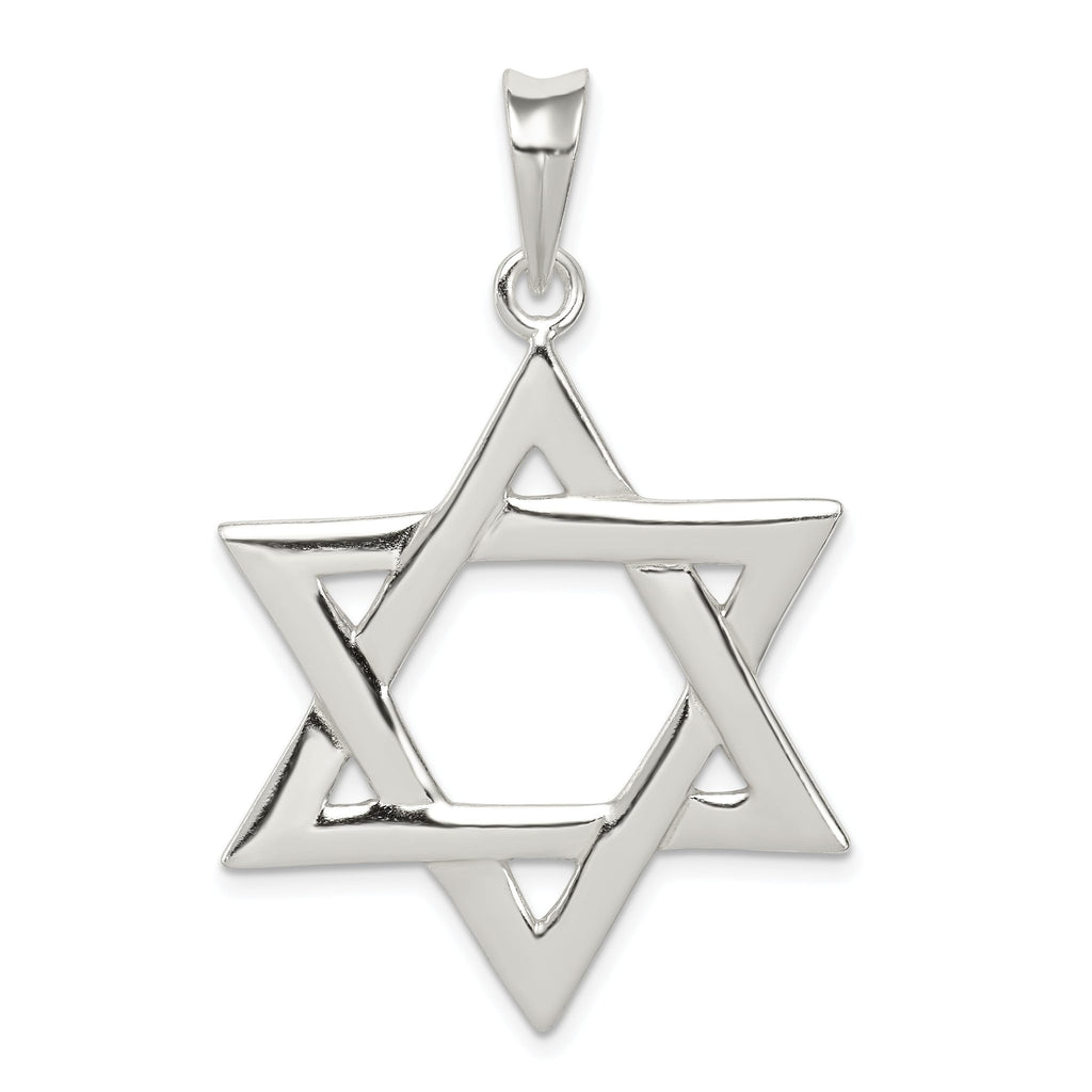 Sophia Jewelers 925 Sterling Silver Star of David Polished Pendant