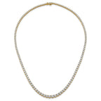 14k 14 1/2 carat Lab Grown Diamond VS/SI+ G+ Complete Round 18 inch Graduated Tennis Necklace