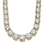 14k 72 3/8 carat Lab Grown Diamond VS+ F+ Complete Round 20 inch Graduated Tennis Necklace
