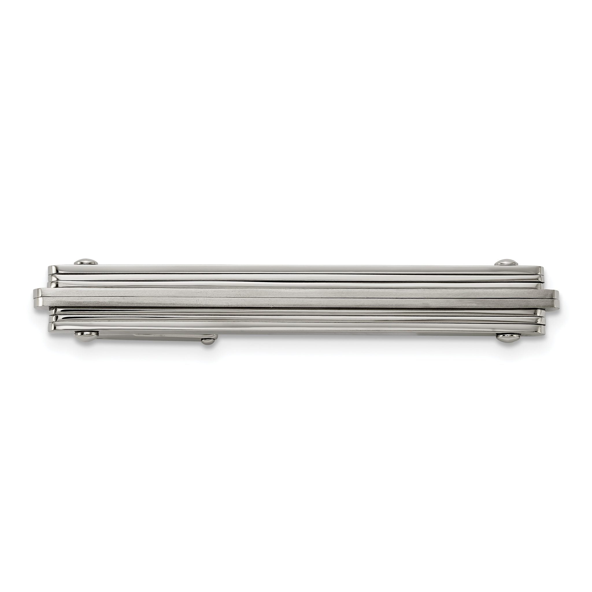 Chisel Stainless Steel Brushed and Polished Tie Bar Main image