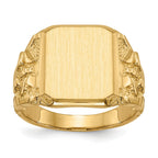 14k 14.0 x 13.0mm Open Back Men's Signet Ring