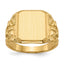 14k 14.0 x 13.0mm Open Back Men's Signet Ring