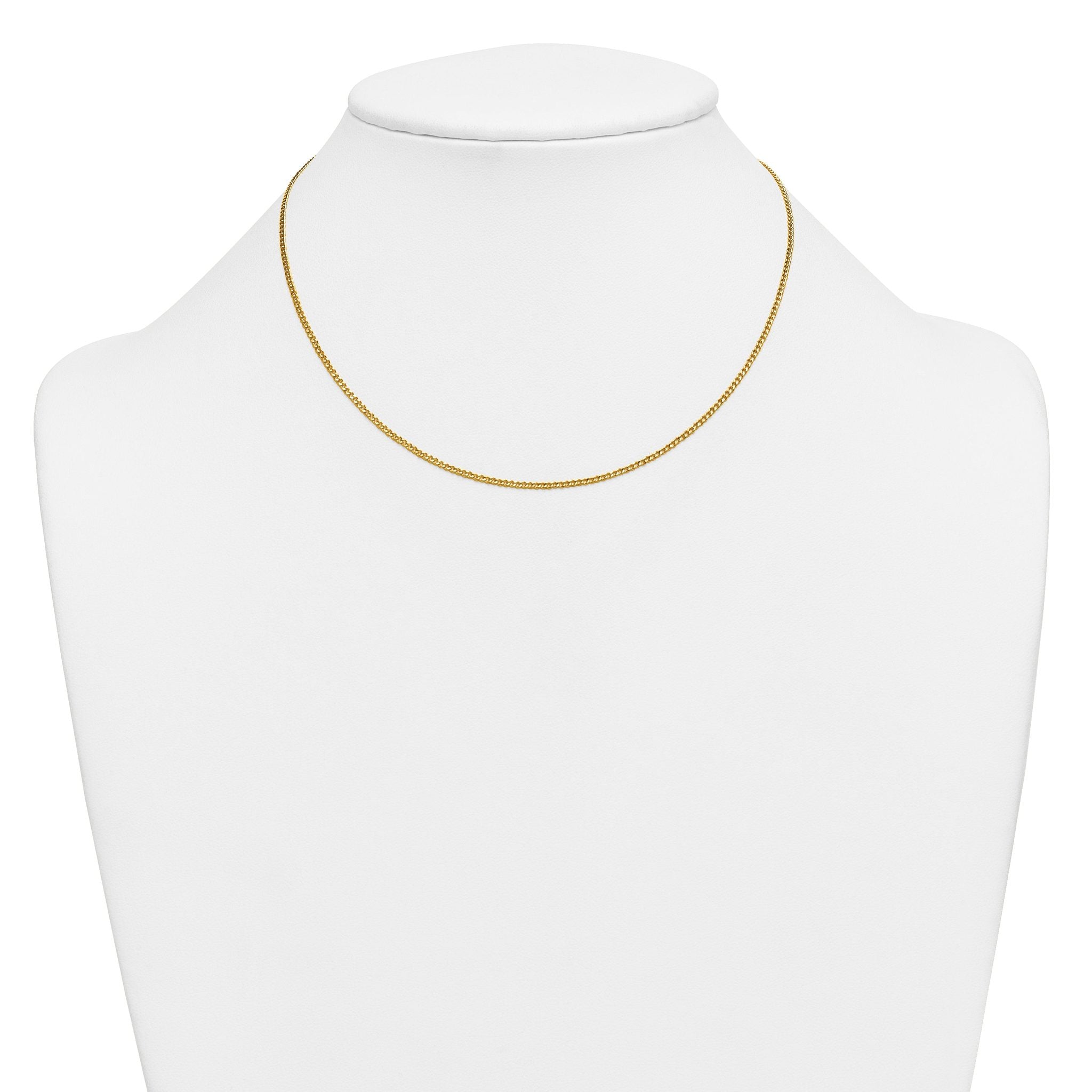 14K Gold Filled Polished Curb Chain Necklace in 1.5mm Width Secondary image
