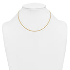 14K Gold Filled Polished Curb Chain Necklace in 1.5mm Width