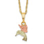 10K Tri-Color Black Hills Gold Hummingbird Necklace Polished Elegant Design