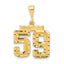 14K Gold Diamond-Cut Number 59 Charm in Polished Finish by Sophia