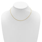 14K 1.2mm D/C Spiga 1in+1in Adjustable Chain