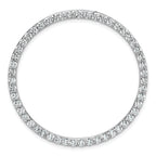 14k White Gold 3 carat Lab Grown Diamond VS/SI+ G+ Complete Circle Chain Slide Pendant