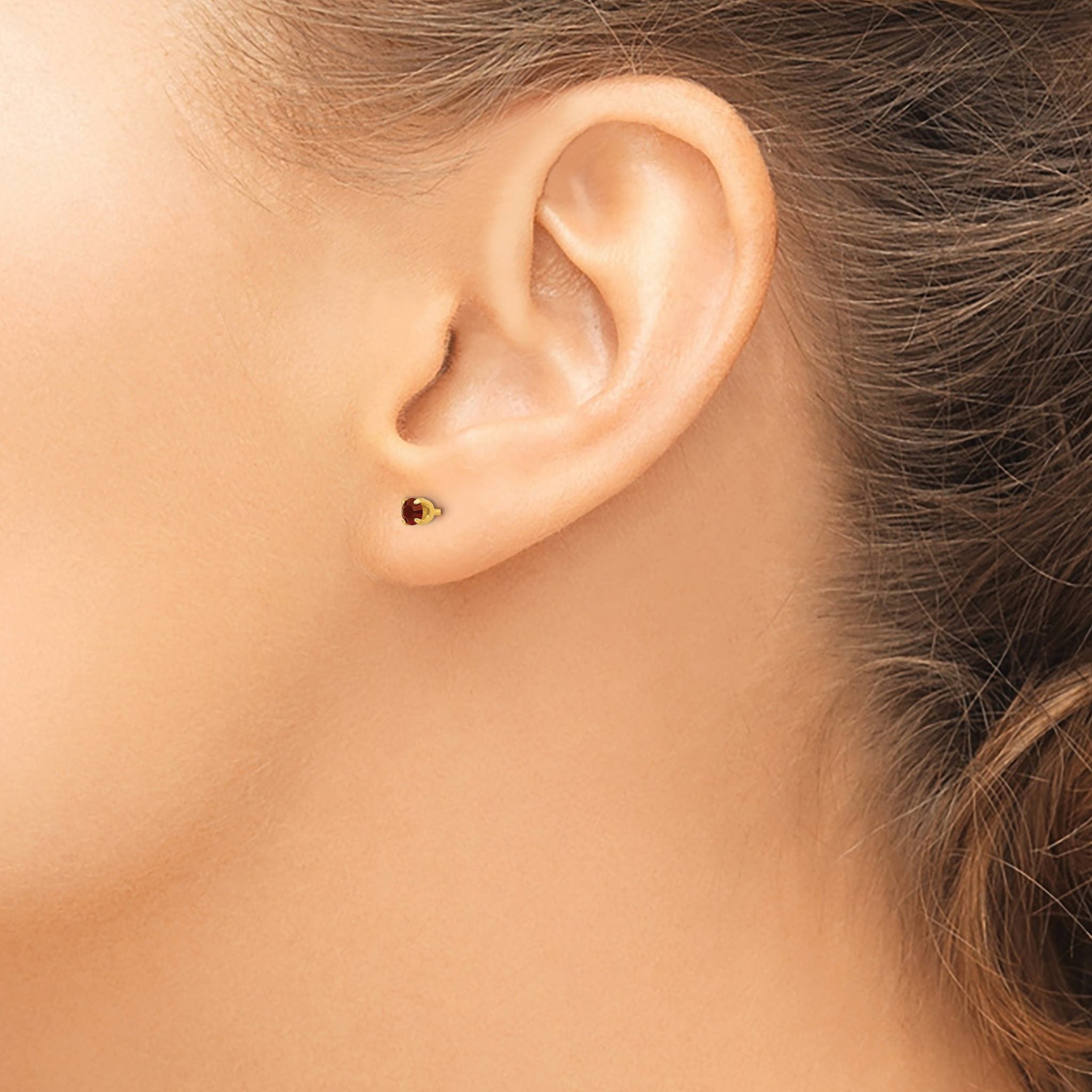 Inverness 24k Gold Plated Crystal Birthstone Stud Earrings for January