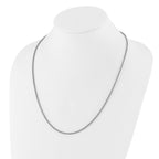 Sterling Silver RH-plated Adjustable 2.5mm Spiga Chain