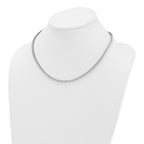 14k White Gold 13 1/2 carat Lab Grown Diamond VS/SI+ G+ Complete Round 18 inch Straight Tennis Necklace