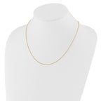 Adjustable Wheat Chain in 10K Yellow Gold, 0.8mm
