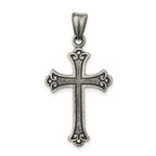 Sterling Silver 925 Antiqued Cross Pendant Solid Vintage Elegance
