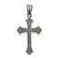 Sterling Silver 925 Antiqued Cross Pendant Solid Vintage Elegance