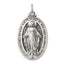 Sterling Silver 925 Antiqued Miraculous Medal Pendant Vintage Elegance