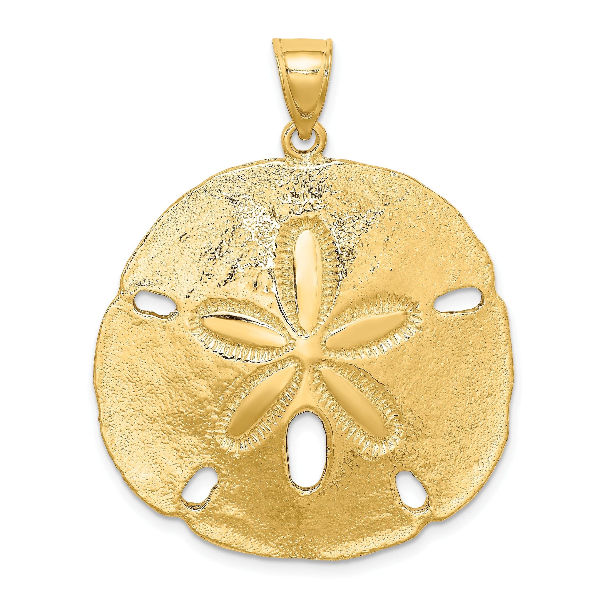 14K Polished Sand Dollar Charm Main image