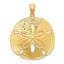 14K Polished Sand Dollar Charm