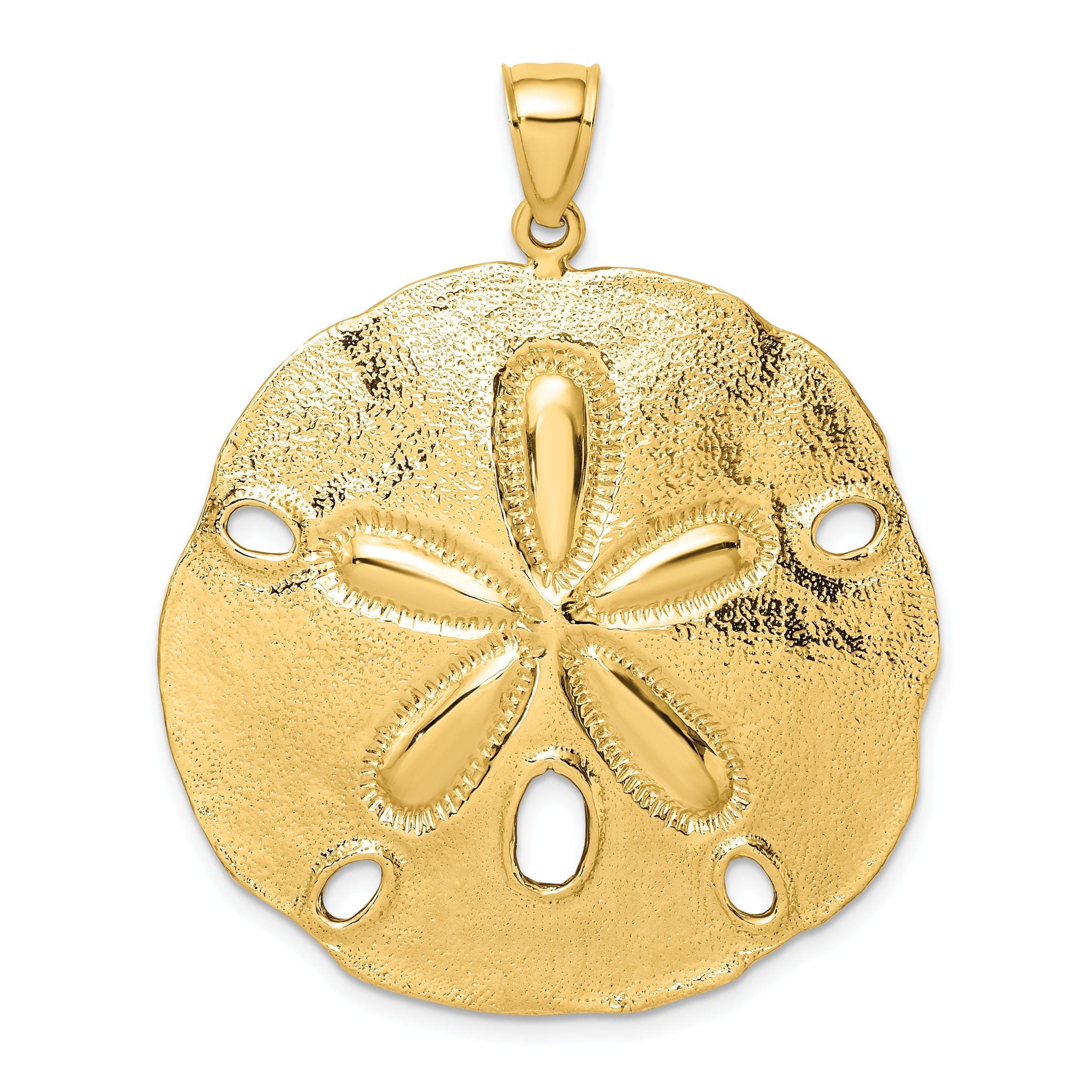 14K Polished Large Sand Dollar Charm Main image