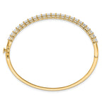 14k 4 1/6 carat Lab Grown Diamond VS+ F+ Complete Hinged Bangle