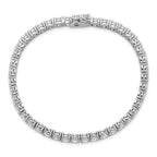 Sterling Shimmer Sterling Silver Rhodium-plated 4.5mm CZ 37 Stone 7 inch Bracelet