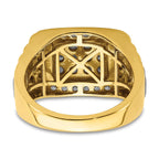 14k Two-Tone 1 3/8 carat Lab Grown Diamond VS/SI+ G+ Men's Ring