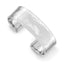 14K White Gold Hammered Cuff Bangle with Polished Finish