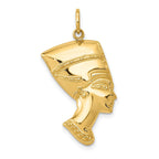 14K Gold Nefertiti Charm with Polished Finish Elegant Themed Design