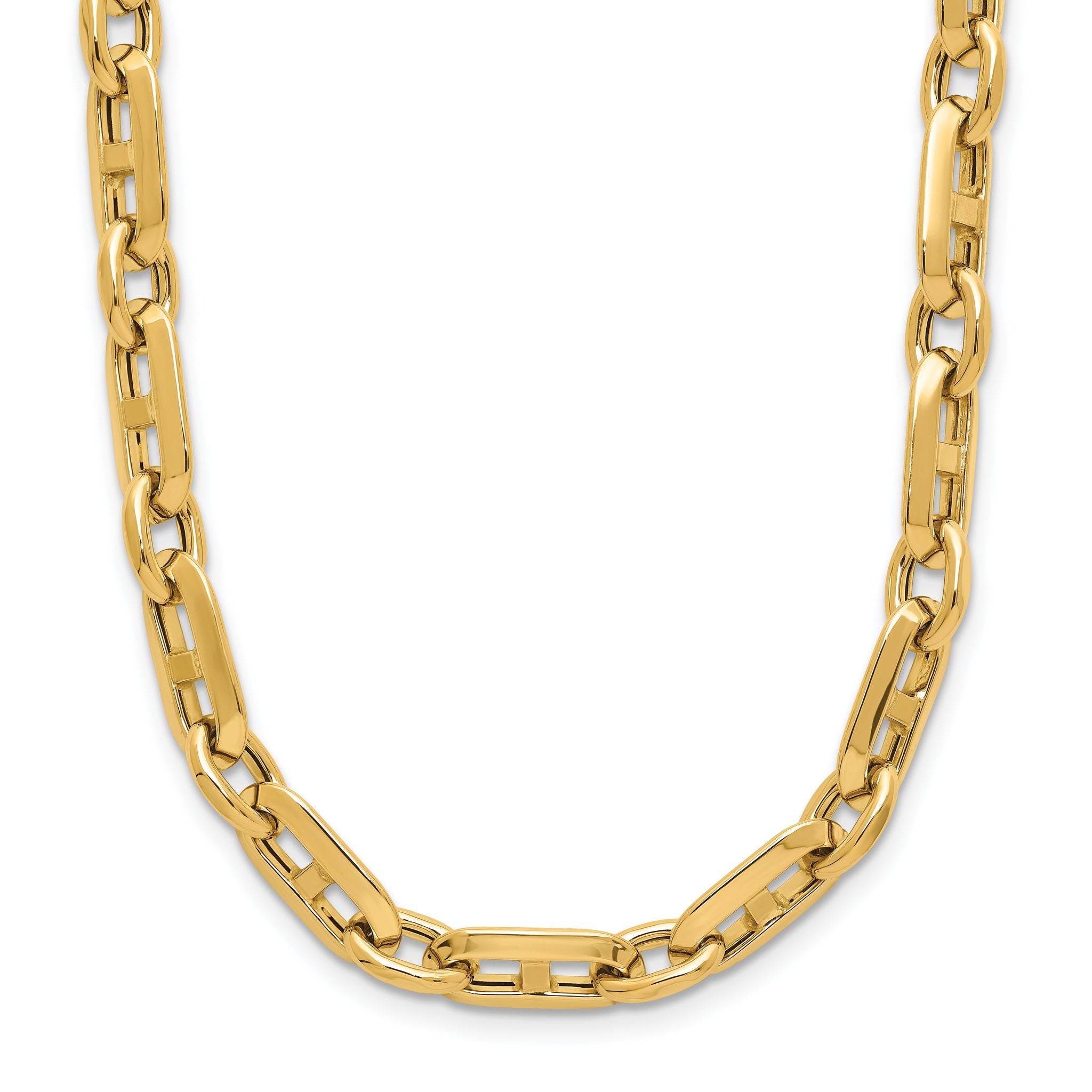 14K Polished Fancy Link Necklace Main image