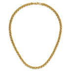 14K Polished Fancy Link Necklace