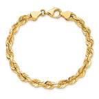 Diamond-Cut Rope Chain in 10K Yellow Gold, 5.5mm