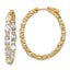 14K Yellow Gold 5 1/4 ct Lab-Created Diamond VS/SI+ G+ Oval-Cut In-and-Out Hoop Earrings