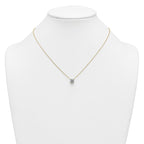 14k 1 1/2 carat Lab Grown Diamond VS+ F+ Round Complete Four Prong 18 inch Solitaire Necklace