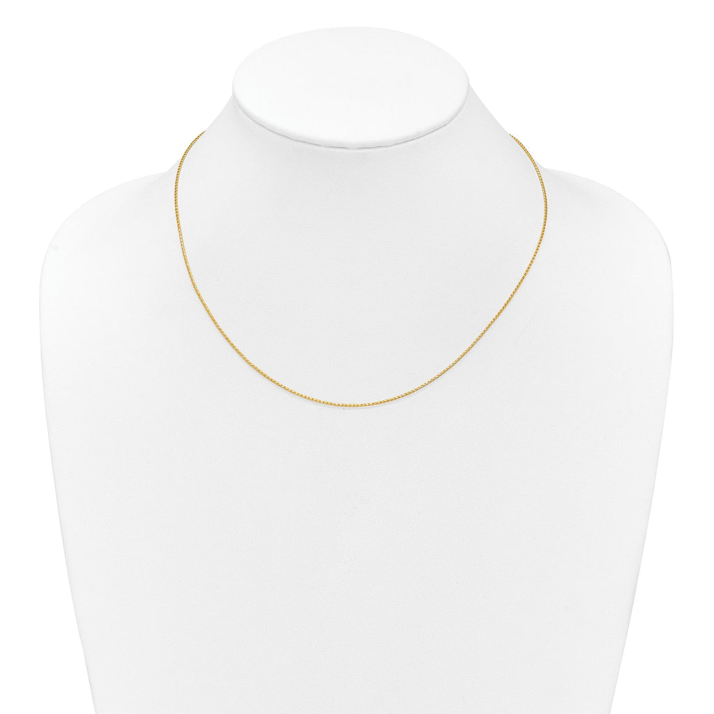 1.0mm 10K Yellow Gold D/C Open Franco Chain