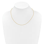 1.0mm 10K Yellow Gold D/C Open Franco Chain