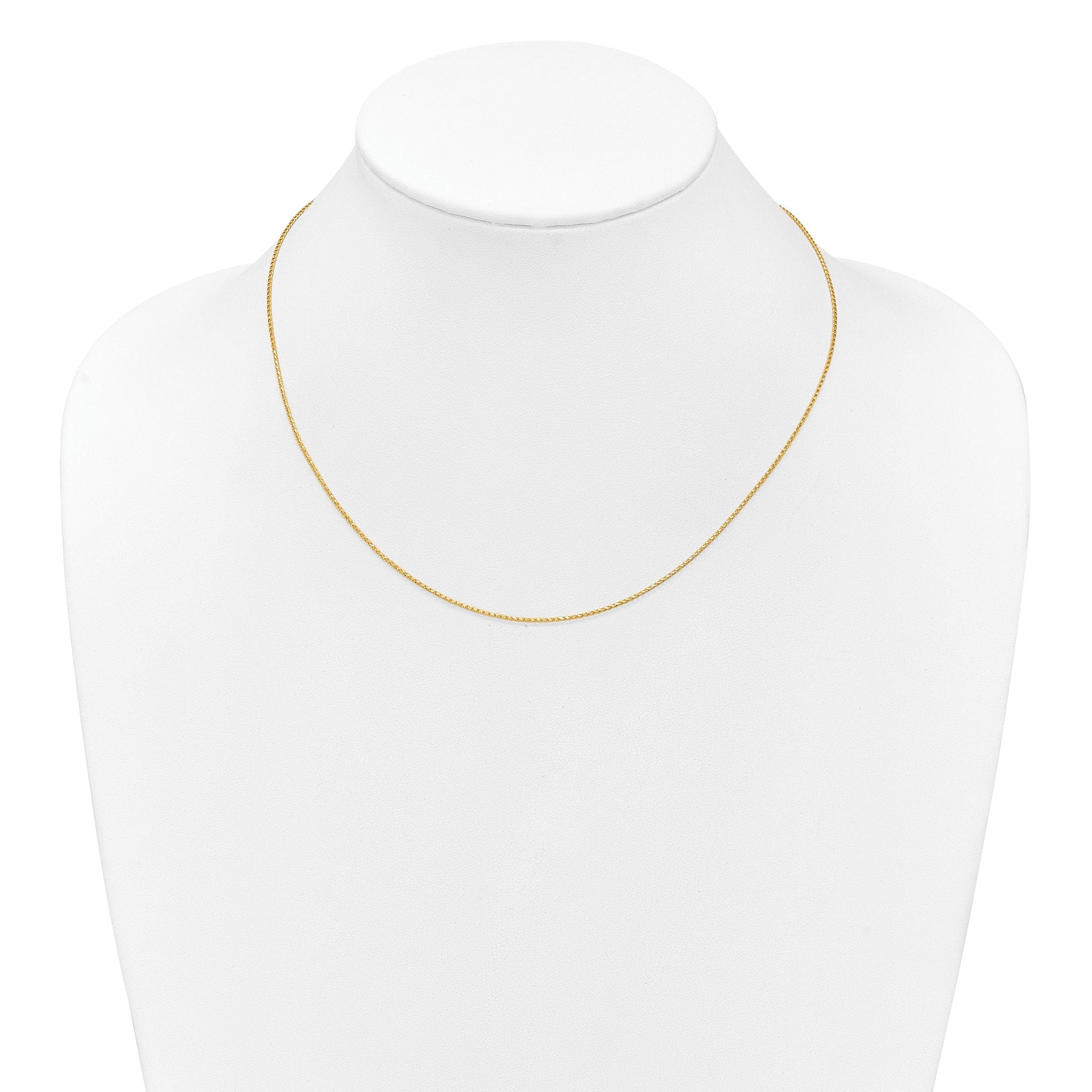 1.0mm 10K Yellow Gold D/C Open Franco Chain
