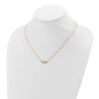 14K Polished Infinity with 2in ext. Necklace