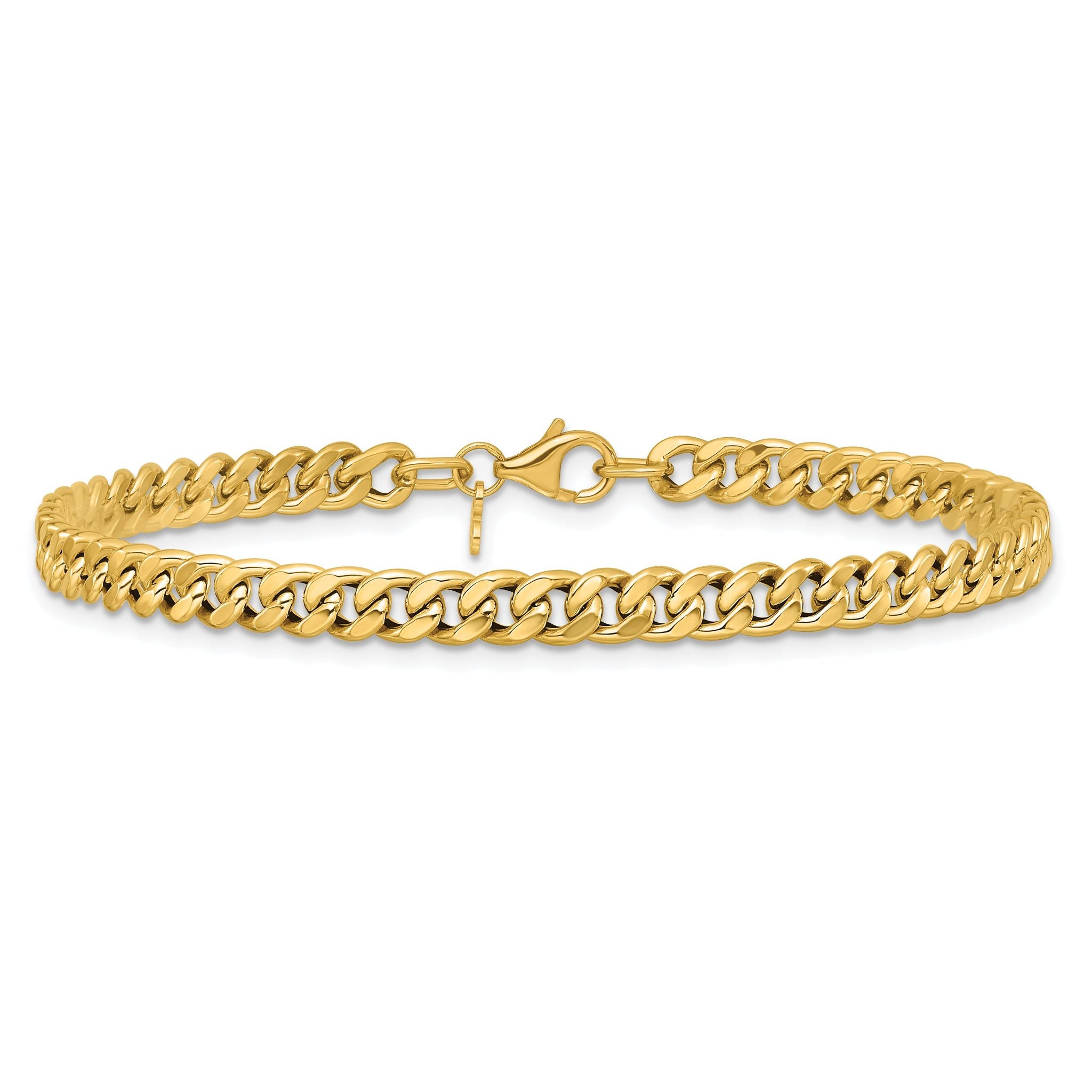 14K Polished Curb Link Bracelet