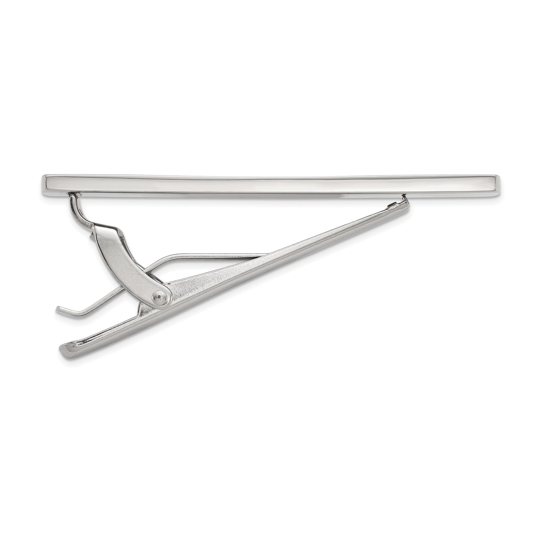 Chisel Stainless Steel Polished with Preciosa Crystal Tie Bar Secondary image