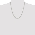 Polished Paperclip Chain Necklace in Sterling Silver