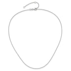 1.1mm 10K White Gold Round Cable Chain