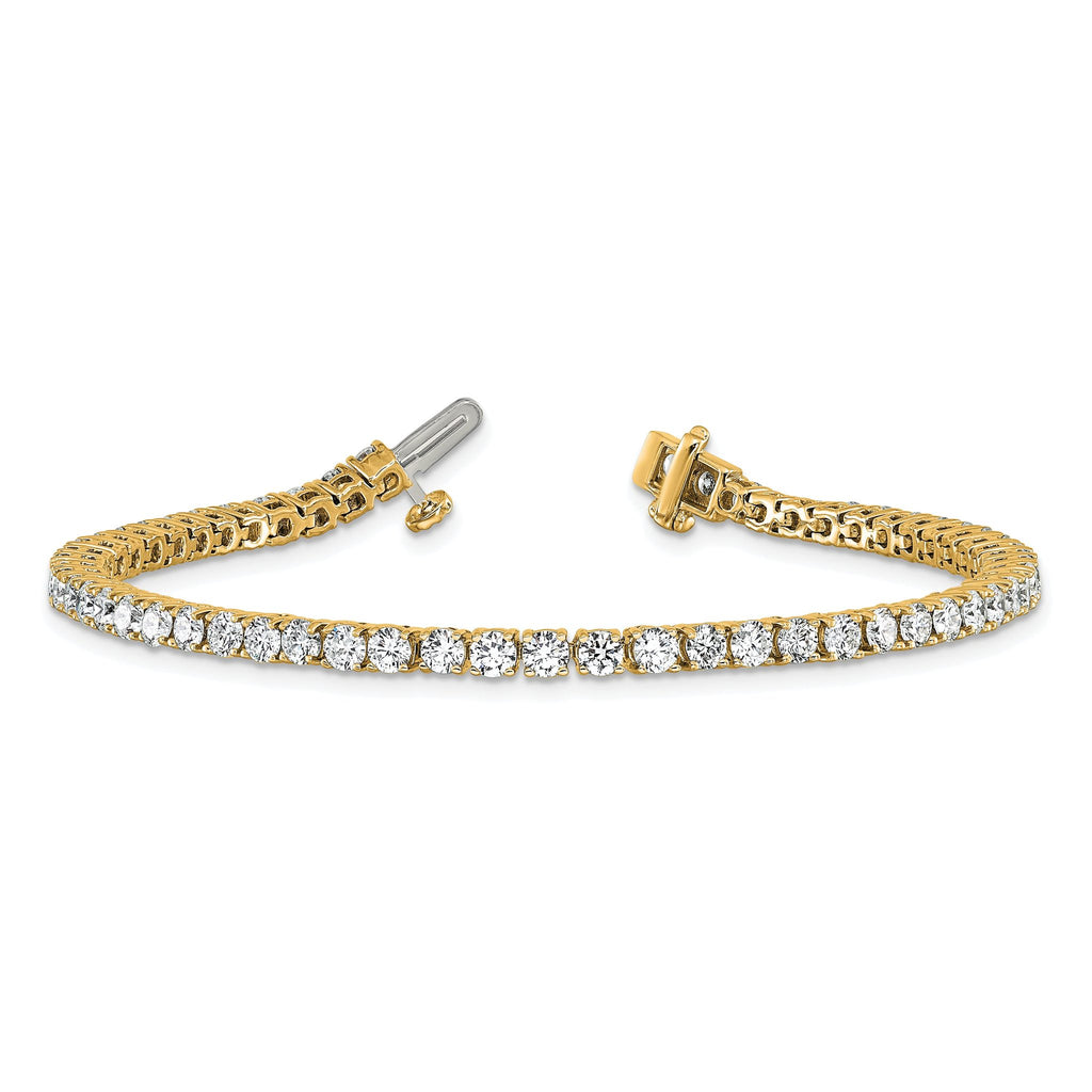 14k 5 carat Lab Grown Diamond VS+ F+ Complete Tennis Bracelet