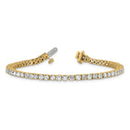 14k 5 carat Lab Grown Diamond VS+ F+ Complete Tennis Bracelet
