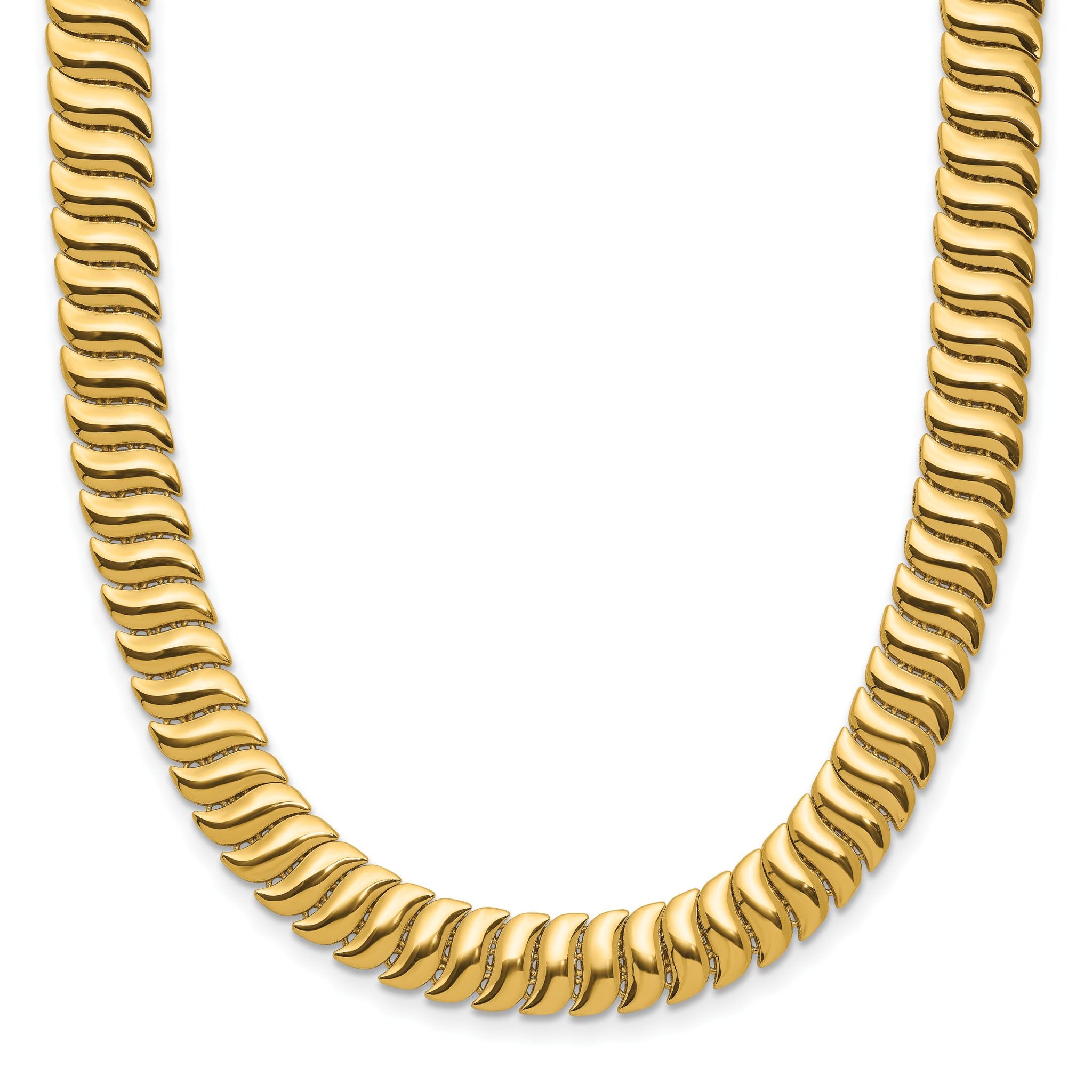 14K Polished Fancy Link Necklace Main image
