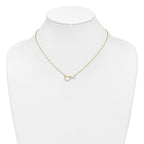 10kY & White Rhodium Heart with Infinity Symbol Necklace