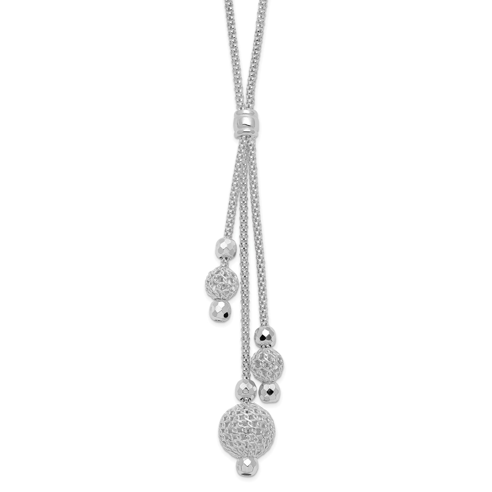 Sterling Silver Beaded Necklace Main image