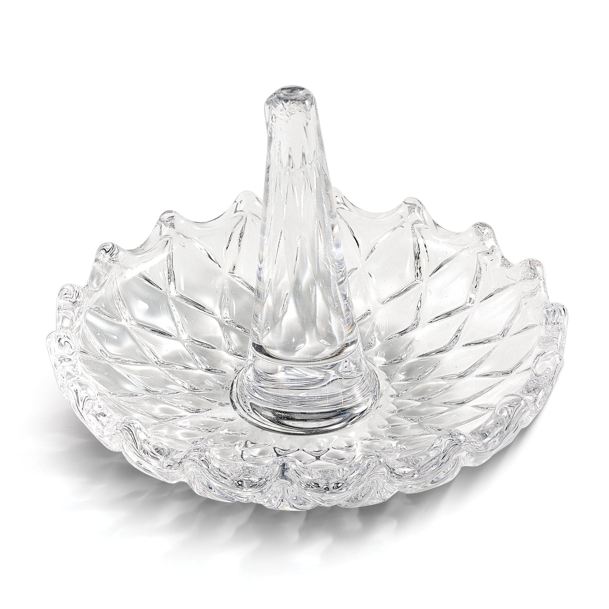 Round Ring Holder in Clear Glass Main image