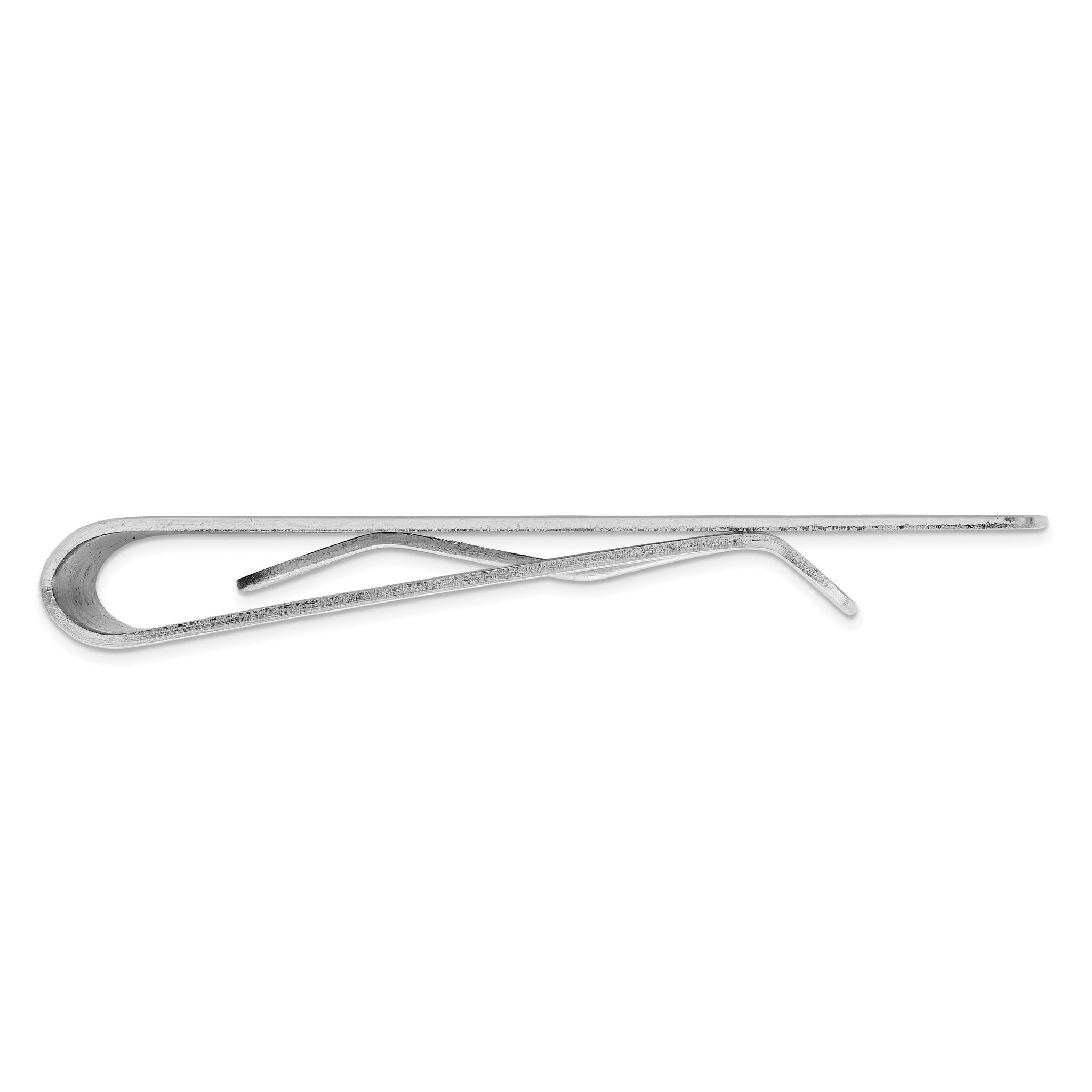 Rhodium-plated Kelly Waters Satin Rectangle Money Clip Secondary image