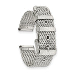 Two-Piece Mesh Watch Strap in Stainless Steel, 22mm